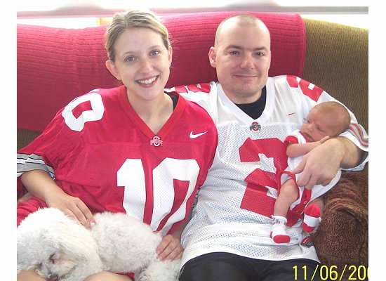 the girl, her Buckeye and their first baby Buckeye
