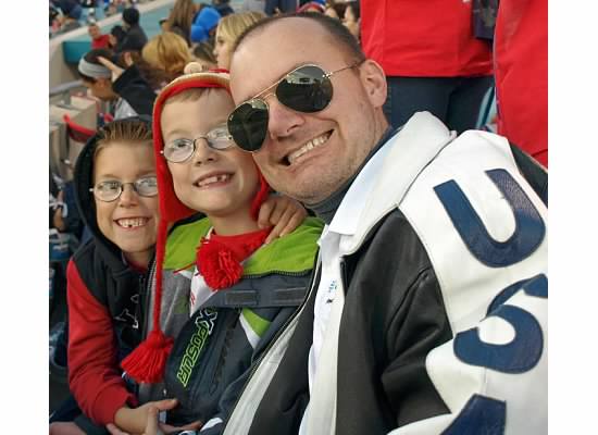 All three of my boys enjoyed the 4-1 victory over Scotland.