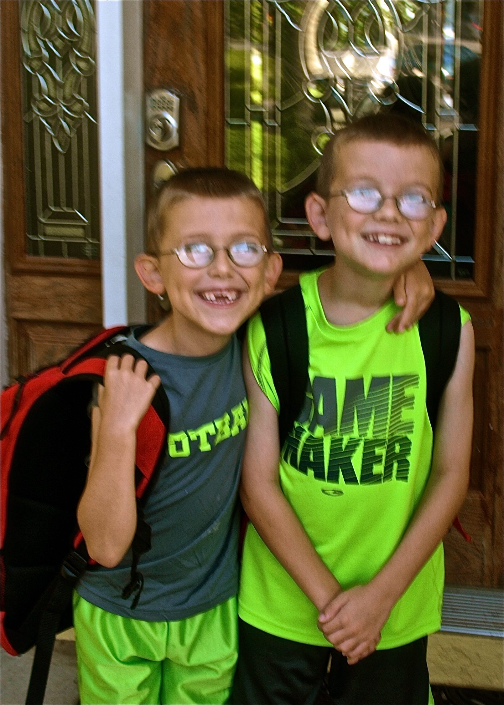 Yes, Mom.  We will pose...