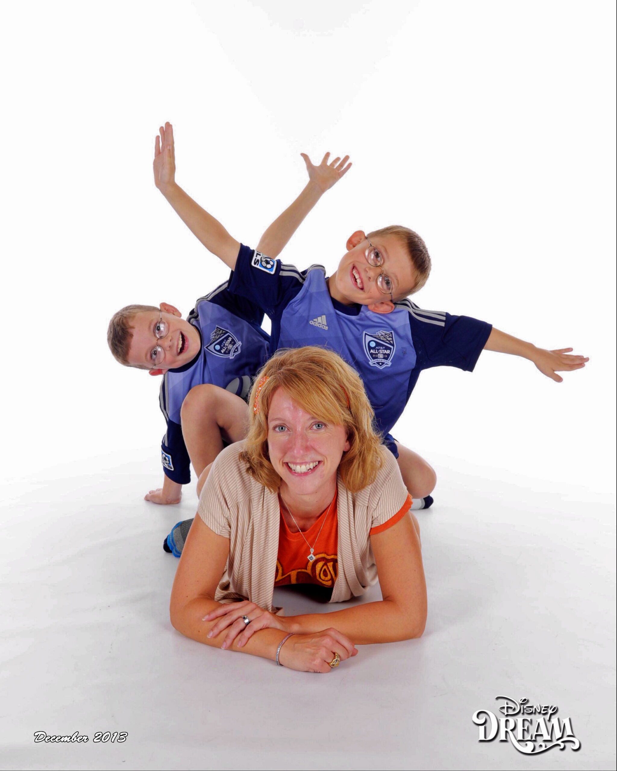 Being forced to pose with Mom again